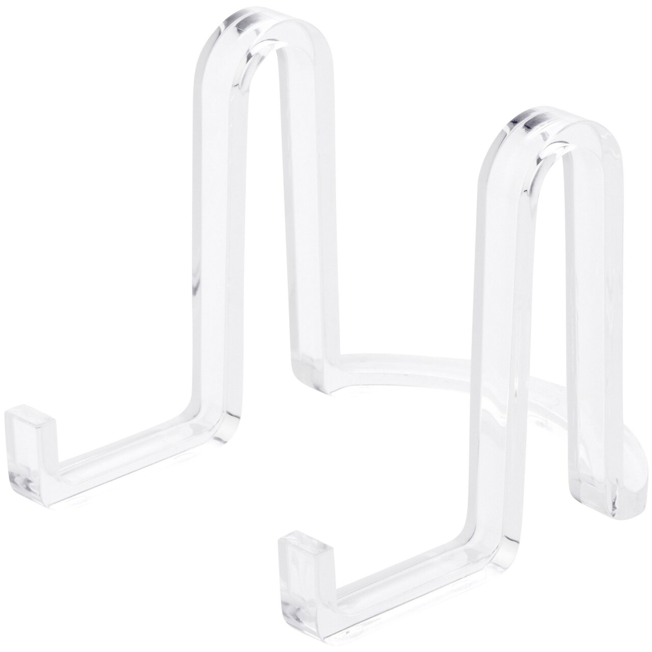 Plymor Clear Acrylic Ribbon-Style Display Easel, 3.75" H x 3.875" W x 5" D